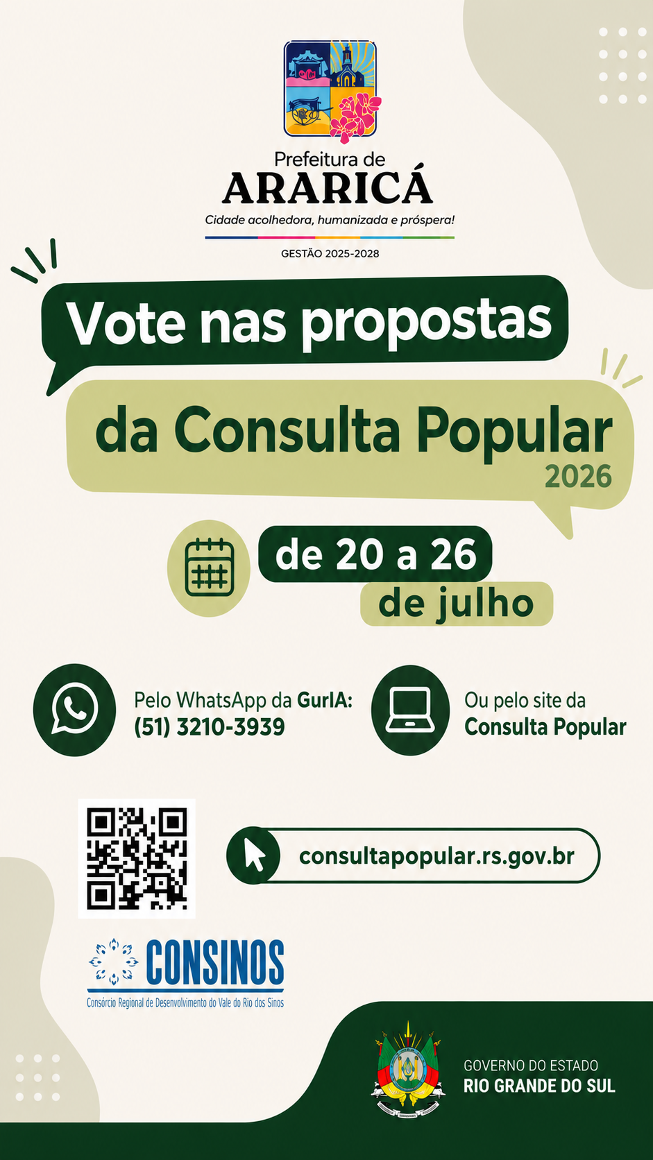 Consulta Popular começa hoje