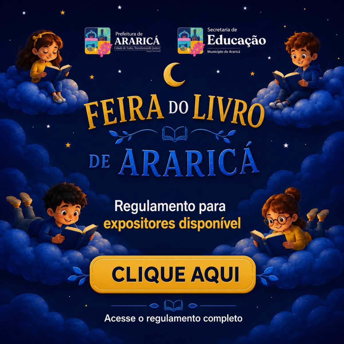 Inscrições para expositores da Feira do Livro