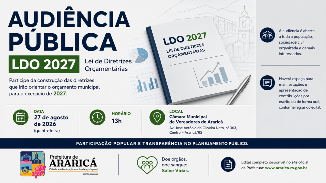 Audiência Pública da LDO 2027! Participe