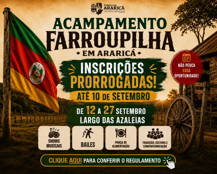 Inscrições prorrogadas