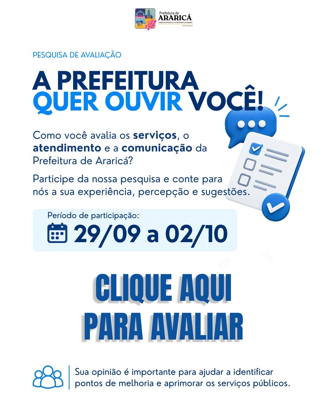 Enquete com a comunidade