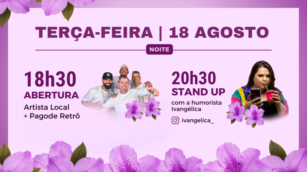 Programação para terça-feira
